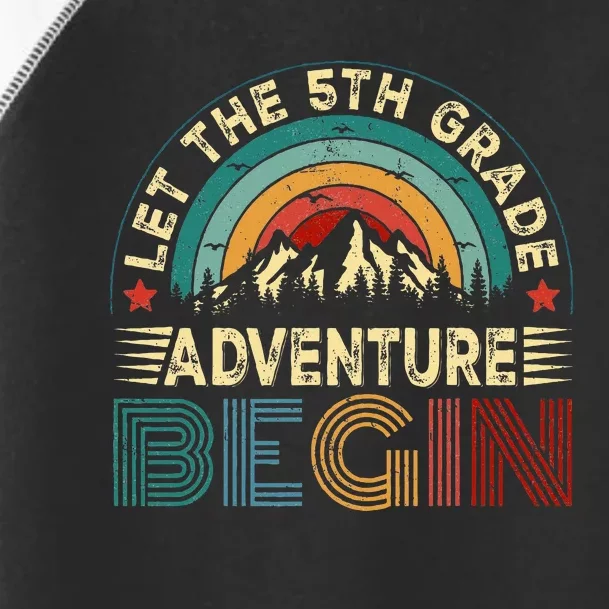 Let The 5th Grade Adventure Begin First Day Teacher Toddler Fine Jersey T-Shirt