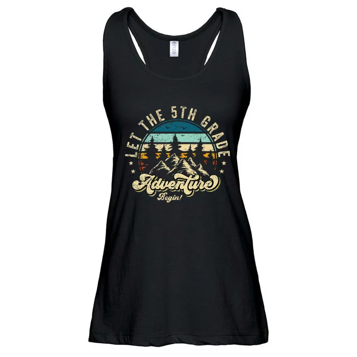 Let The 5th Grade Adventure Begin First Day Teacher Ladies Essential Flowy Tank