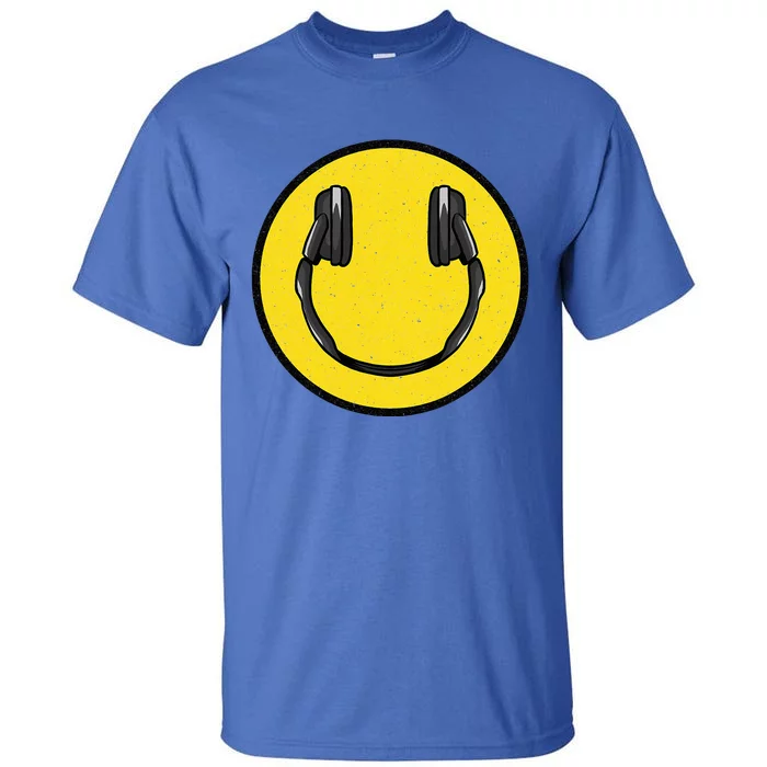 Love The 90S Retro Vintage Headphones Smile Grunge Music Dj Tall T-Shirt