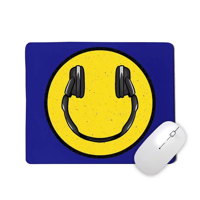 Love The 90S Retro Vintage Headphones Smile Grunge Music Dj Mousepad