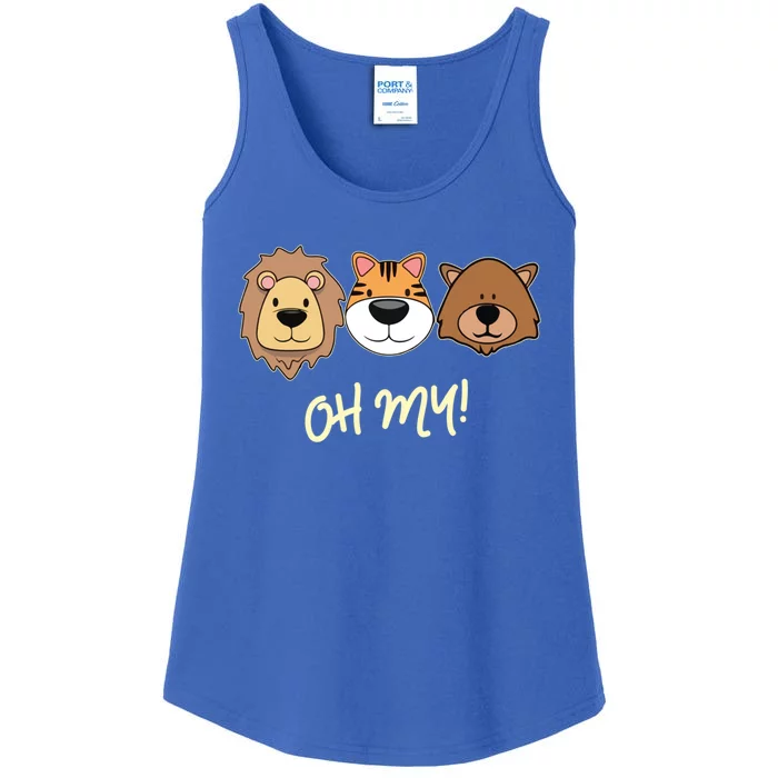 Lion Tiger And Bear Oh My Fun Jungle Zoo Animal Lover Gift Ladies Essential Tank