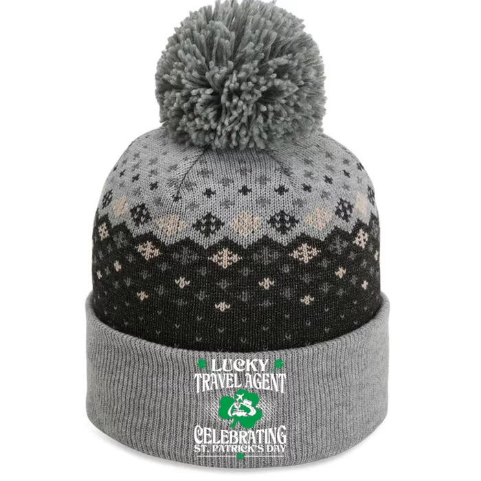 Lucky Travel Agent Celebrating St Patrick Day Gift The Baniff Cuffed Pom Beanie