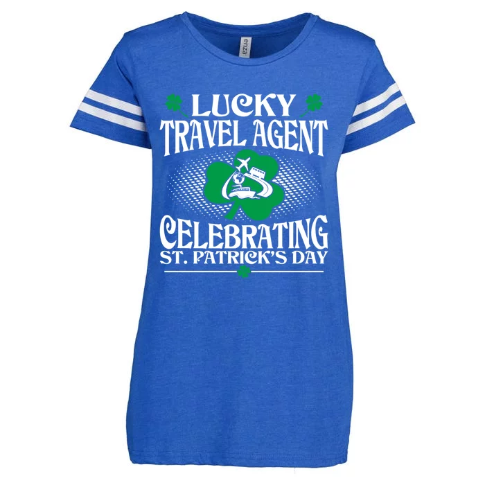 Lucky Travel Agent Celebrating St Patrick Day Gift Enza Ladies Jersey Football T-Shirt