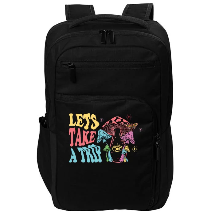 Lets Take A Trip Mushroom Colorful Impact Tech Backpack