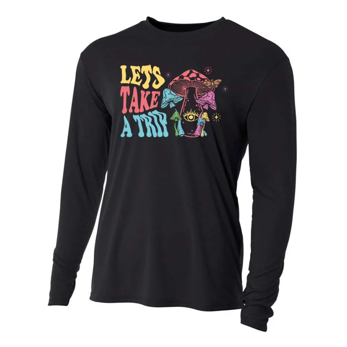 Lets Take A Trip Mushroom Colorful Cooling Performance Long Sleeve Crew