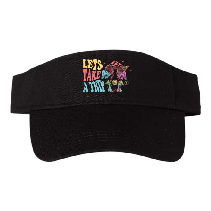 Lets Take A Trip Mushroom Colorful Valucap Bio-Washed Visor