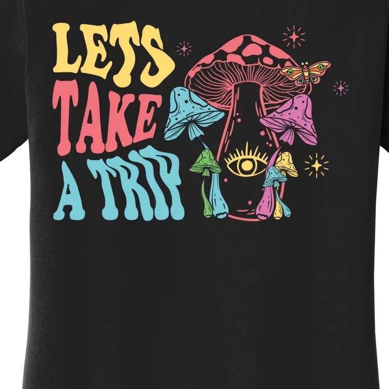 Lets Take A Trip Mushroom Colorful Women's T-Shirt