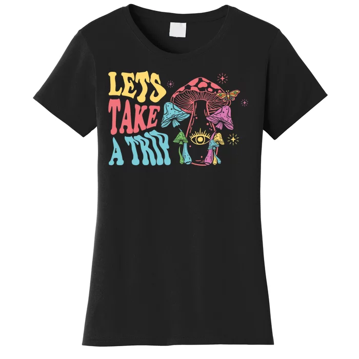 Lets Take A Trip Mushroom Colorful Women's T-Shirt