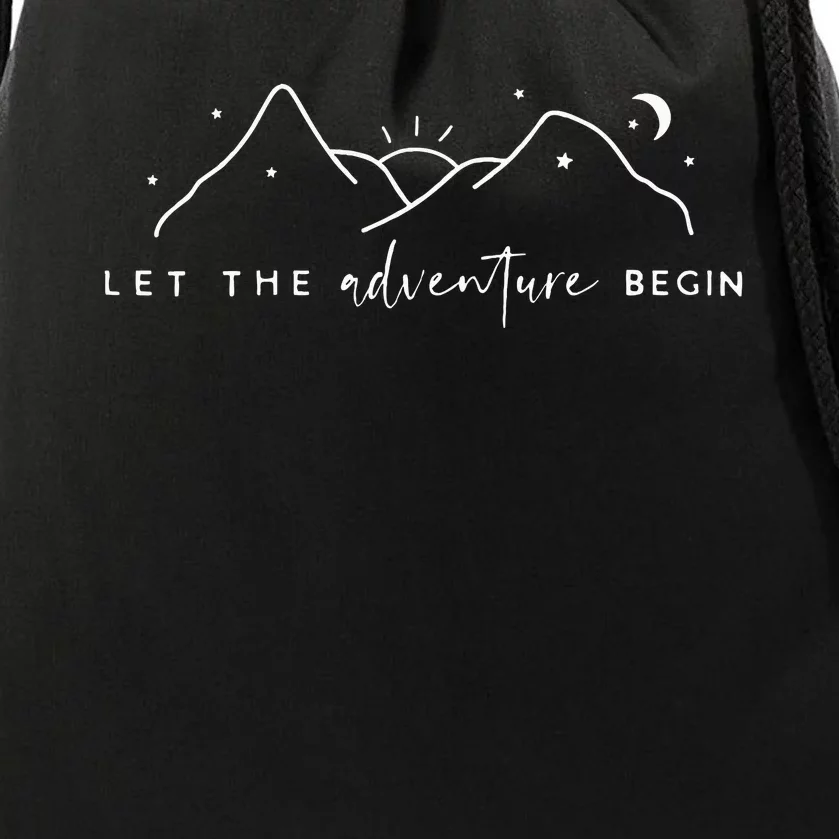 Let The Adventure Begin Drawstring Bag