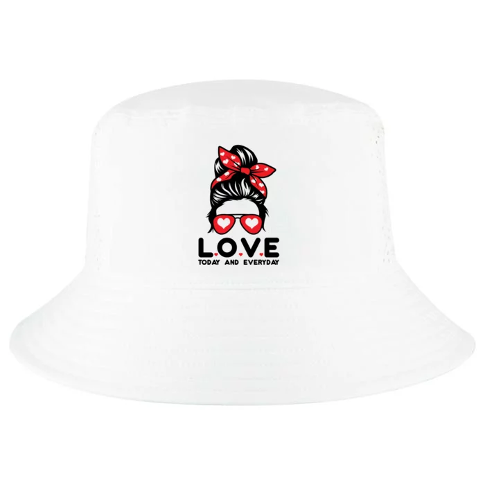 Love Today And Everyday Cute Valentine Hair Bun Cool Comfort Performance Bucket Hat