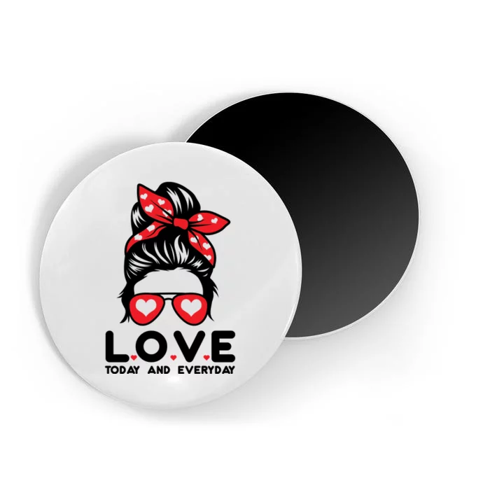 Love Today And Everyday Cute Valentine Hair Bun Magnet