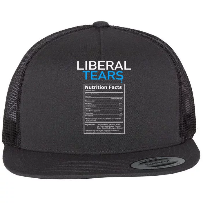 Liberal Tears Anti Liberal Pro Trump Republican Gift Flat Bill Trucker Hat