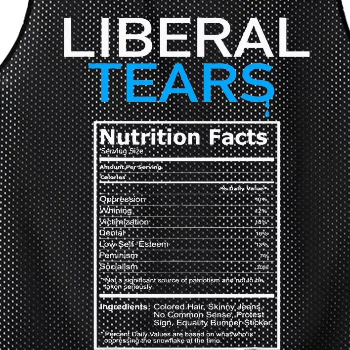 Liberal Tears Anti Liberal Pro Trump Republican Gift Mesh Reversible Basketball Jersey Tank