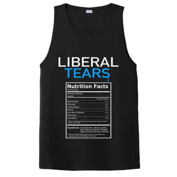 Liberal Tears Anti Liberal Pro Trump Republican Gift Performance Tank