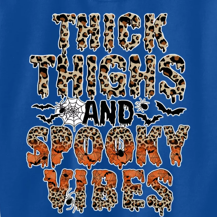 Leopard Thighs And Spooky Vibes Halloween Outfits Costume Great Gift Kids Sweatshirt