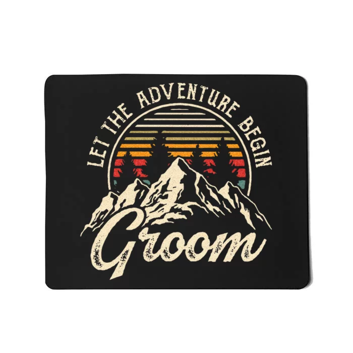 Let The Adventure Begin Groom Honeymoon Couples Matching Sweatshirt Mousepad