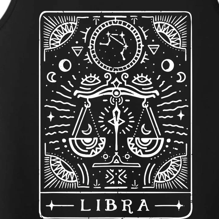 Libra Tarot Art Libra Zodiac Sign Libra Birthday Month Performance Tank