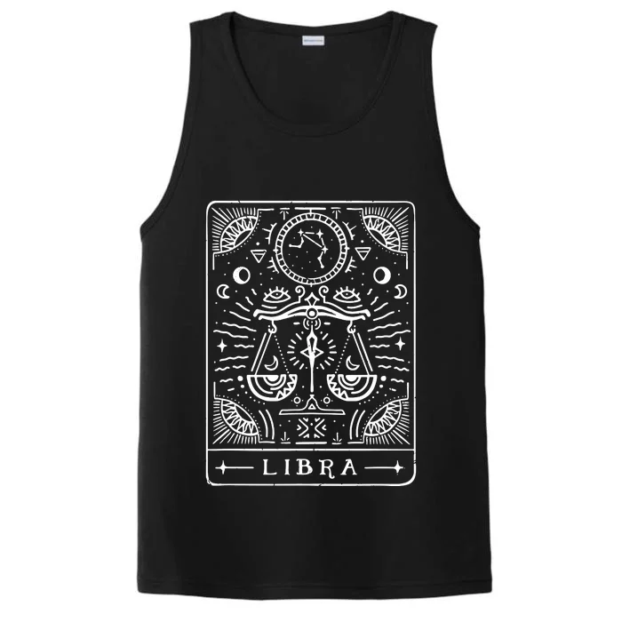 Libra Tarot Art Libra Zodiac Sign Libra Birthday Month Performance Tank