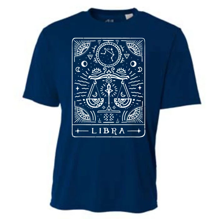 Libra Tarot Art Libra Zodiac Sign Libra Birthday Month Cooling Performance Crew T-Shirt