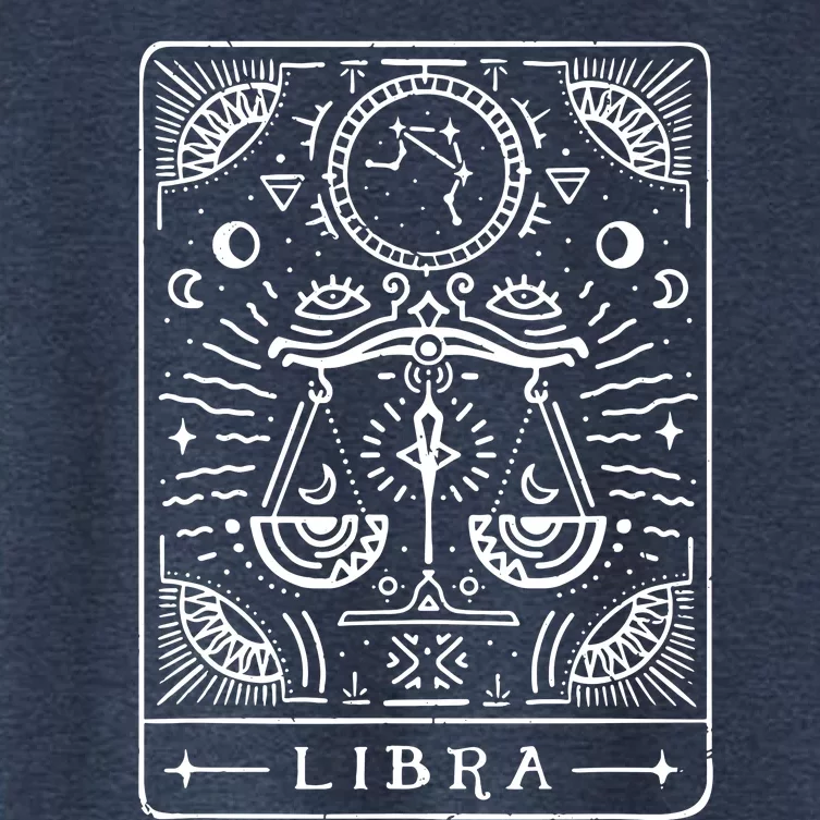 Libra Tarot Art Libra Zodiac Sign Libra Birthday Month Women's Crop Top Tee