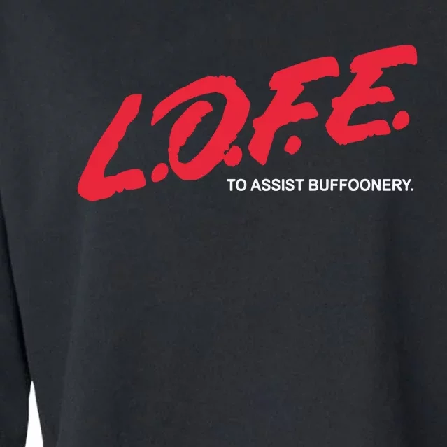 Lofe To Assist Buffoonery Cropped Pullover Crew