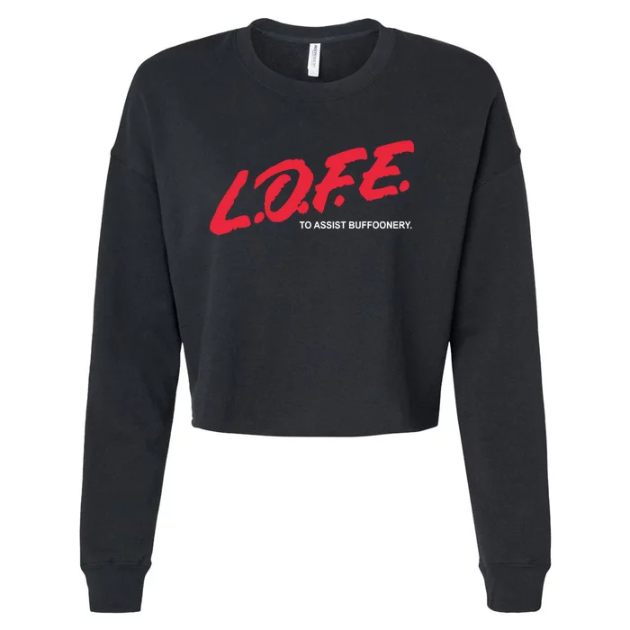 Lofe To Assist Buffoonery Cropped Pullover Crew