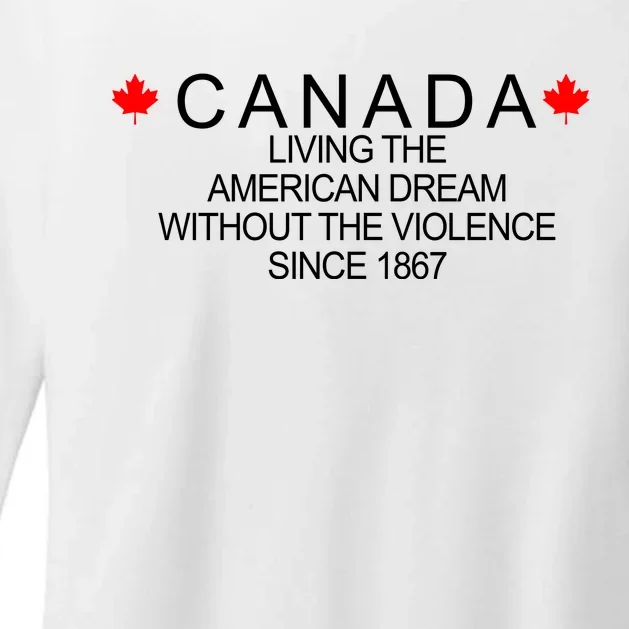 Living The American Dream Since 1867 Canada Womens CVC Long Sleeve Shirt