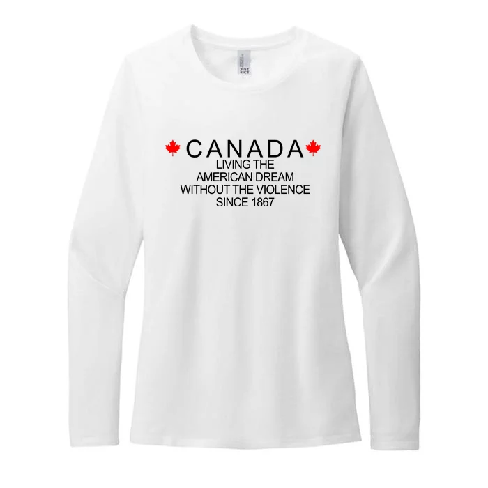 Living The American Dream Since 1867 Canada Womens CVC Long Sleeve Shirt