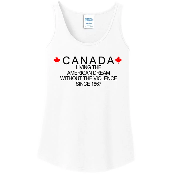 Living The American Dream Since 1867 Canada Ladies Essential Tank