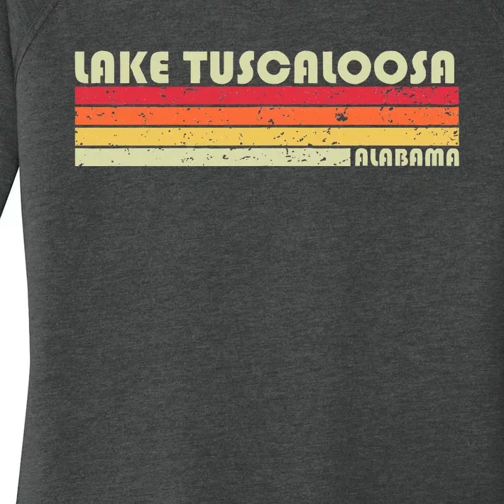 Lake Tuscaloosa Alabama Funny Fishing Camping Summer Gift Women's Perfect Tri Tunic Long Sleeve Shirt