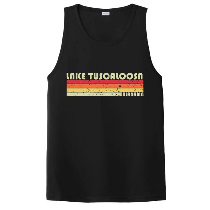 Lake Tuscaloosa Alabama Funny Fishing Camping Summer Gift Performance Tank