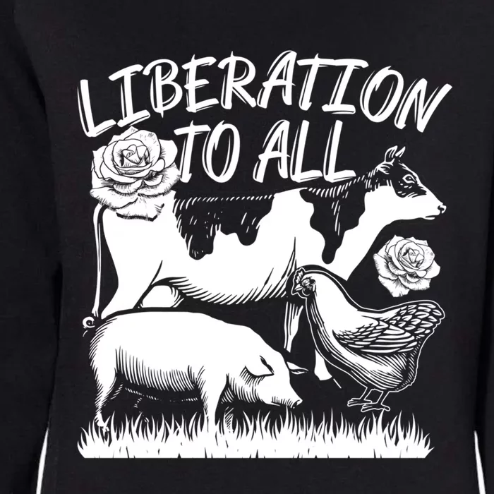 Liberation To All Vegetarian Gift Womens California Wash Sweatshirt