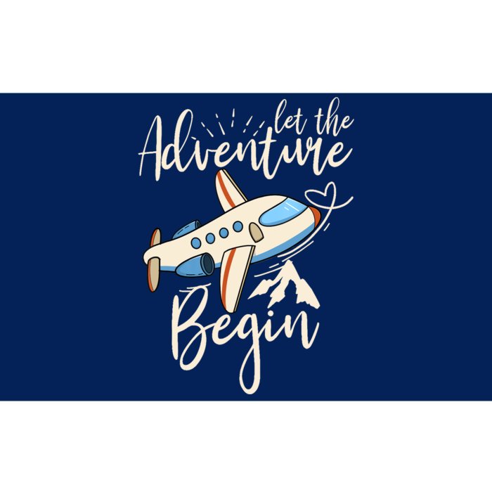 Let The Adventure Begin Airplane Adventure Travel Mode Bumper Sticker