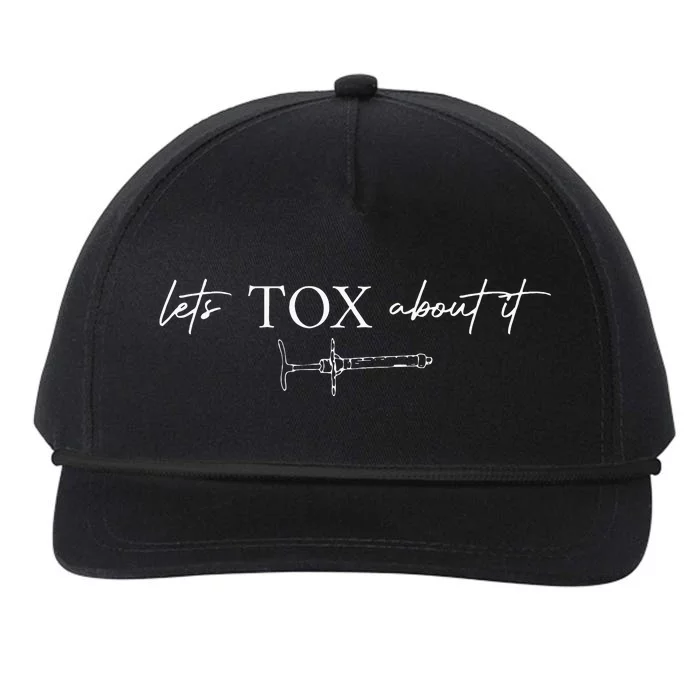 Lets Tox About It Derm Nurse PA NP Injector Aesthetics Botox Snapback Five-Panel Rope Hat