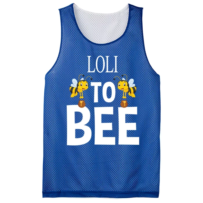 Loli To Bee Pregnancy Reveal For Grandmother Announcet Funny Gift Mesh Reversible Basketball Jersey Tank