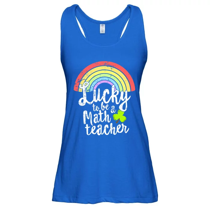 Lucky To Be A Math Teacher St Patricks Day School Gift Ladies Essential Flowy Tank