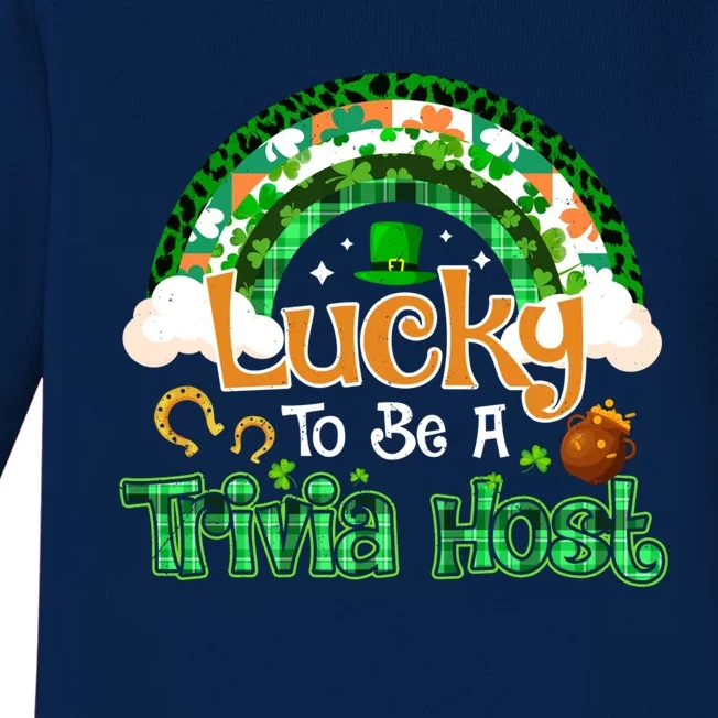 Lucky To Be Trivia Host Shamrock Patrick Day Meaningful Gift Baby Long Sleeve Bodysuit