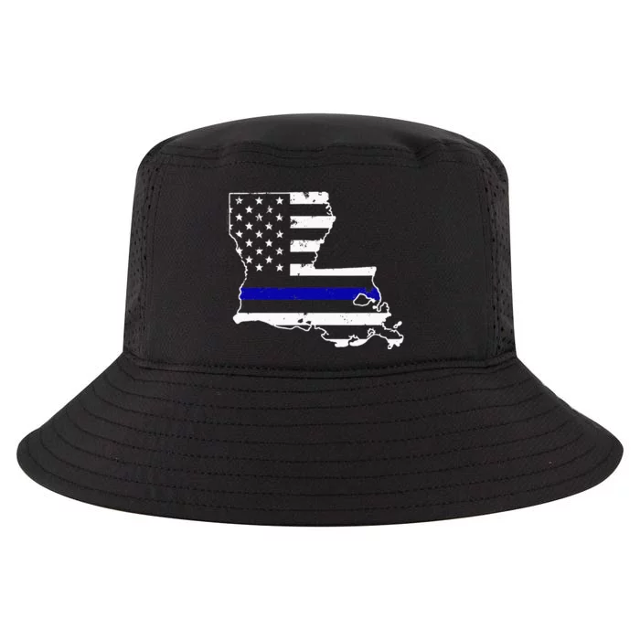 Louisiana Thin Blue Line Police Cool Comfort Performance Bucket Hat