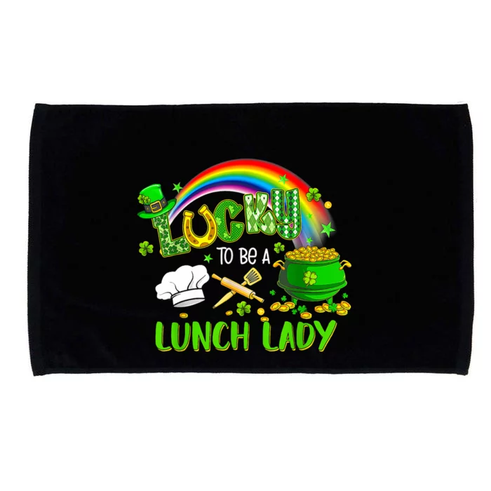 Lucky To Be A Lunch Lady School St Patricks Day Microfiber Hand Towel