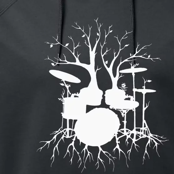 Live The Beat Drum  Drummer Gift For Musician Performance Fleece Hoodie