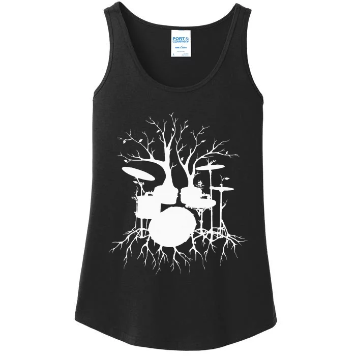 Live The Beat Drum  Drummer Gift For Musician Ladies Essential Tank