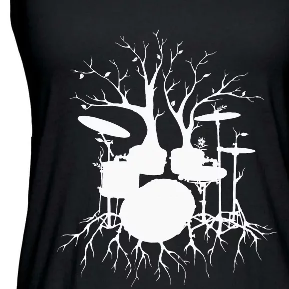 Live The Beat Drum  Drummer Gift For Musician Ladies Essential Flowy Tank