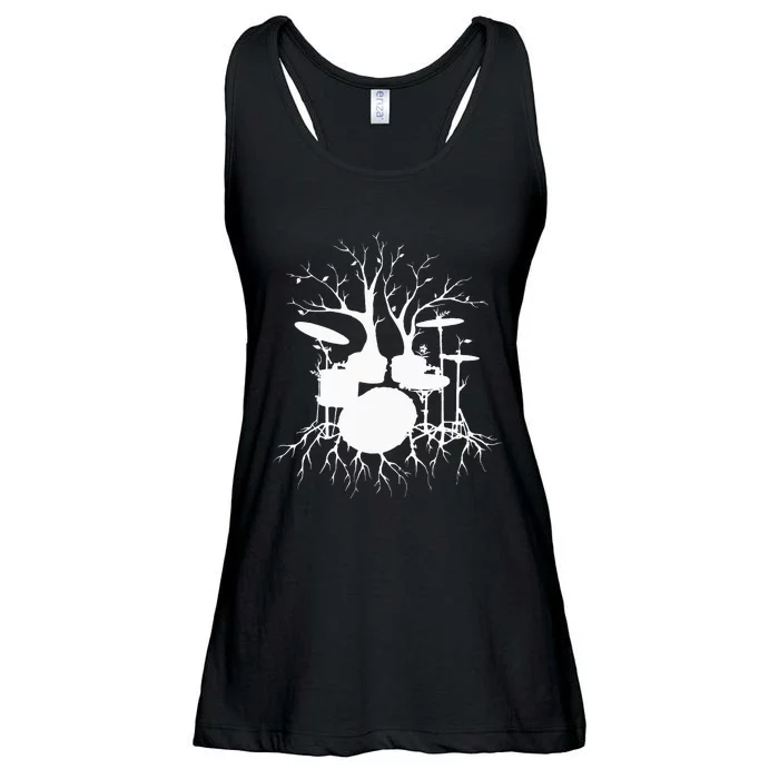 Live The Beat Drum  Drummer Gift For Musician Ladies Essential Flowy Tank