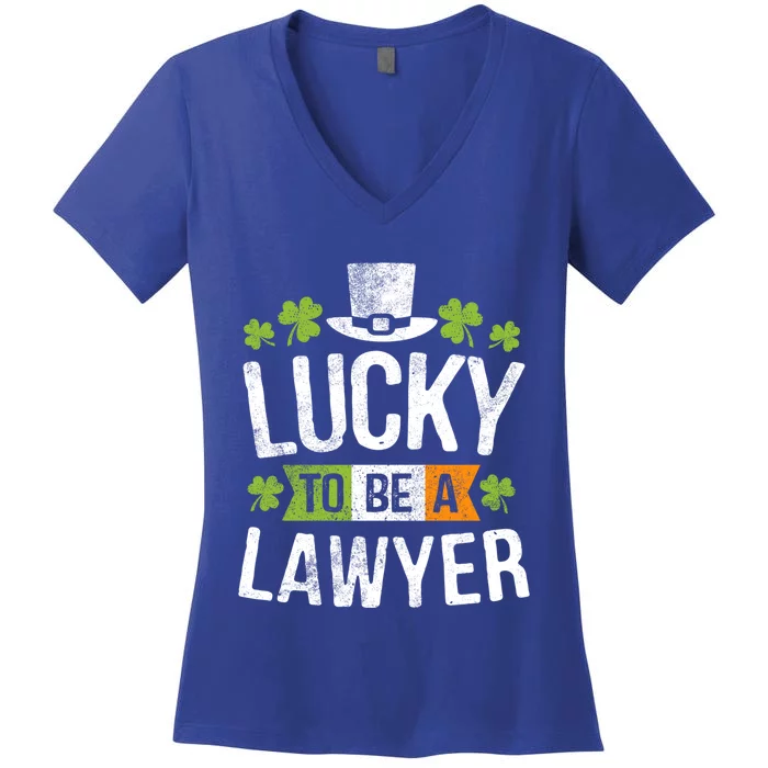 Lucky To Be A Lawyer Funny Gift St Patricks Day Gifgift Women's V-Neck T-Shirt