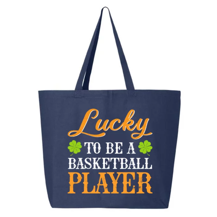 Lucky To Be A Basketball Player Shamrock St Patrick's Day Gift 25L Jumbo Tote