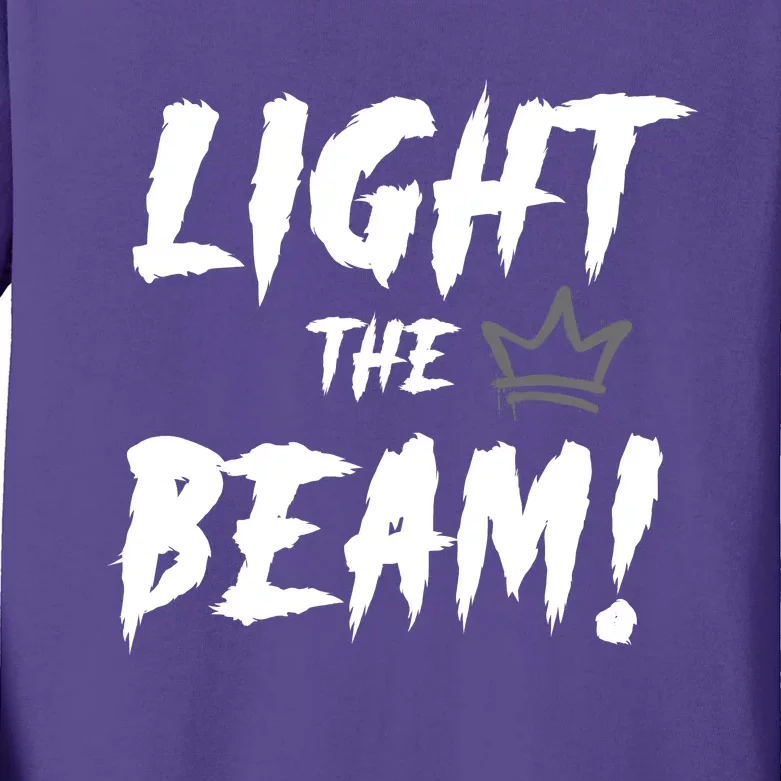 Light The Beam Sacramento Basketball Kids Long Sleeve Shirt