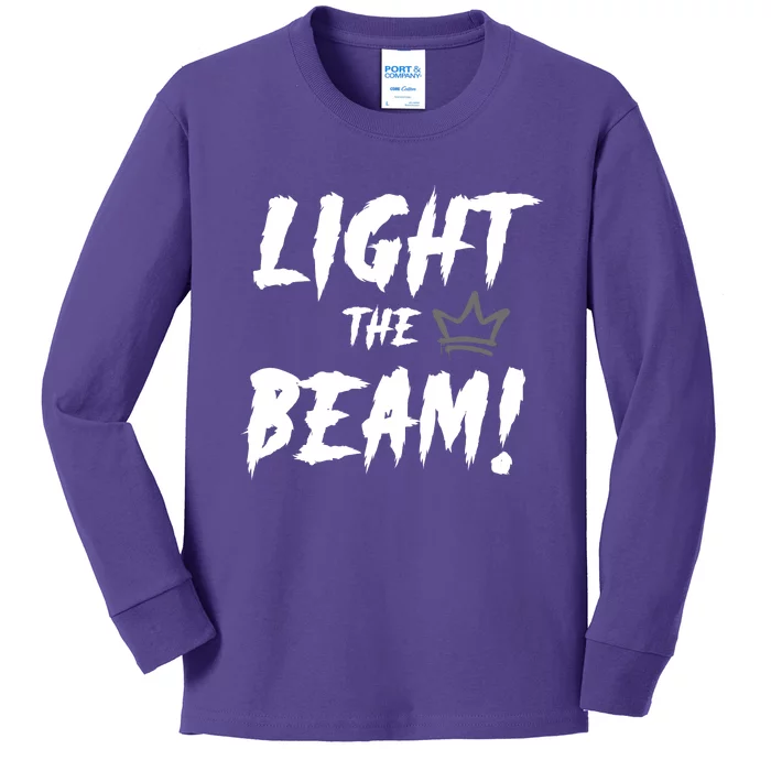 Light The Beam Sacramento Basketball Kids Long Sleeve Shirt