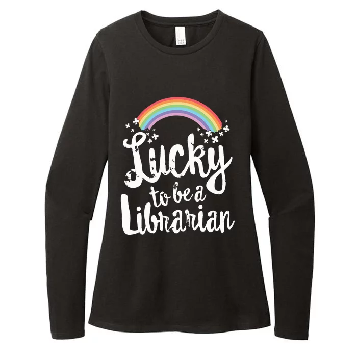 Lucky To Be A Librarian School St Patricks Day Gift Womens CVC Long Sleeve Shirt