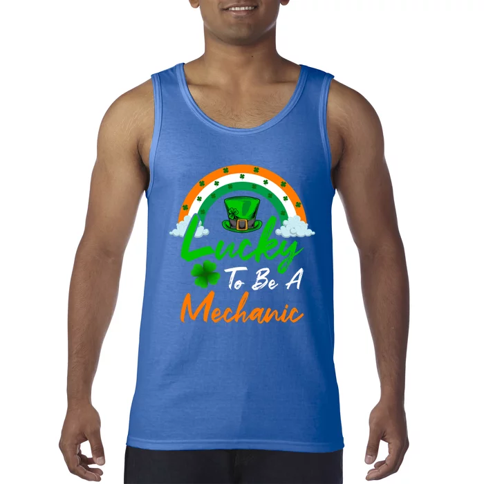 Lucky To Be A Mechanic St Patrick's Day Gift Tank Top