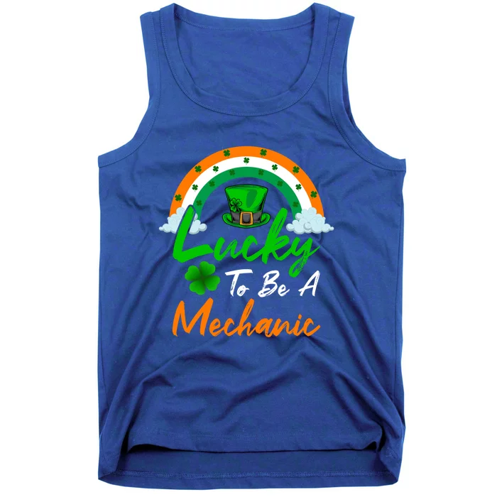 Lucky To Be A Mechanic St Patrick's Day Gift Tank Top